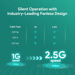 Load image into Gallery viewer, Ethernet Switch –8- Port 2.5G Multi-Gig, Ultra-Fast Silent Plug-and-Play