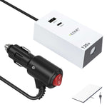 Load image into Gallery viewer, 120W Car Power Adapter for Starlink Mini & Mini X | 12V/24V to 36V DC Converter with ON/OFF Switch, USB-C PD & USB-A Charging Ports