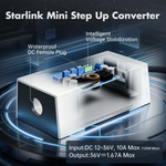 Load image into Gallery viewer, 120W Waterproof Car Power Adapter for Starlink Mini & Mini X | 12V–36V to 36V DC Converter with LED Voltmeter, USB-C & USB-A Fast Charging