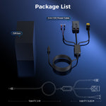 Load image into Gallery viewer, 3-in-1 DC Power Cable for Starlink Mini & Mini X | Anderson, XT60 & U-Fork Connectors | 18AWG Copper Cable for 12V–48V DC Power Systems