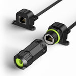 Load image into Gallery viewer, CAT6 Ultra-Flat Window Cable for Starlink | 10Gbps Ethernet Pass-Through Cable with 100W PoE++, No-Drill Weatherproof Window Routing Kit