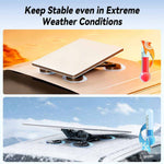 Load image into Gallery viewer, Starlink Magnetic Mount Metal Plates shown beneath a flat white mount, with coated metal pads in hot and snowy conditions