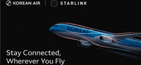 Starlink Korean Air Wi-Fi Officially Launches on Select Flights