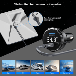 Starlink Mini 2-in-1 Car Charger and 9.8FT DC Power Cable Same Day Shipping