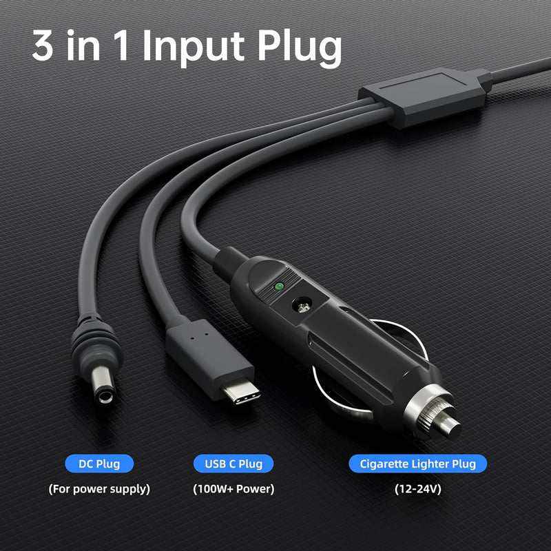 3-in-1 DC Power Cable For Starlink Mini 100W Type-C 12-24V Plug & Play ...