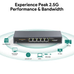 Load image into Gallery viewer, 5 Port 2.5G Ethernet Switch –Fanless, Unmanaged High-Speed Network Hub
