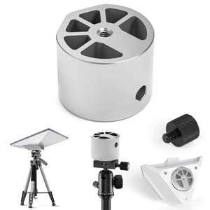 Lightweight aluminum Starlink Mini Tripod Mount with adapter parts, compatible with outdoor satellite tripod installation.