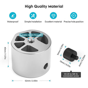 High quality aluminum Starlink Mini Tripod Mount Adapter with precise hole position, waterproof design, and detailed size specifications