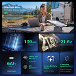 Load image into Gallery viewer, 130Wh Portable Battery Base for Starlink Mini, 65W USB-C PD Power Station with LED Display &amp; Solar Charging