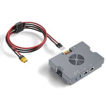 Load image into Gallery viewer, Front angled view of the Starlink Mini 150W GigE Passive PoE Injector, showing durable metal housing.
