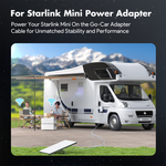 Load image into Gallery viewer, 120W Waterproof Car Power Adapter for Starlink Mini &amp; Mini X | 12V–36V to 36V DC Converter with LED Voltmeter, USB-C &amp; USB-A Fast Charging