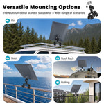 Load image into Gallery viewer, Adjustable Dual-Clamp Mount for Starlink | Aluminum RV Bracket