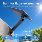 Load image into Gallery viewer, Starlink Adjustable Home Mount with a black metal double-pivot arm supporting a satellite dish, built for outdoor use